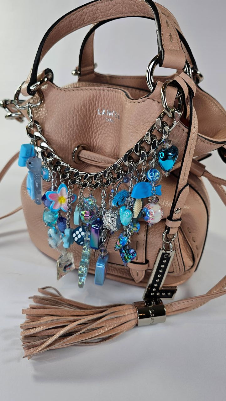 Rainbow Bag Charm Ocean Blue