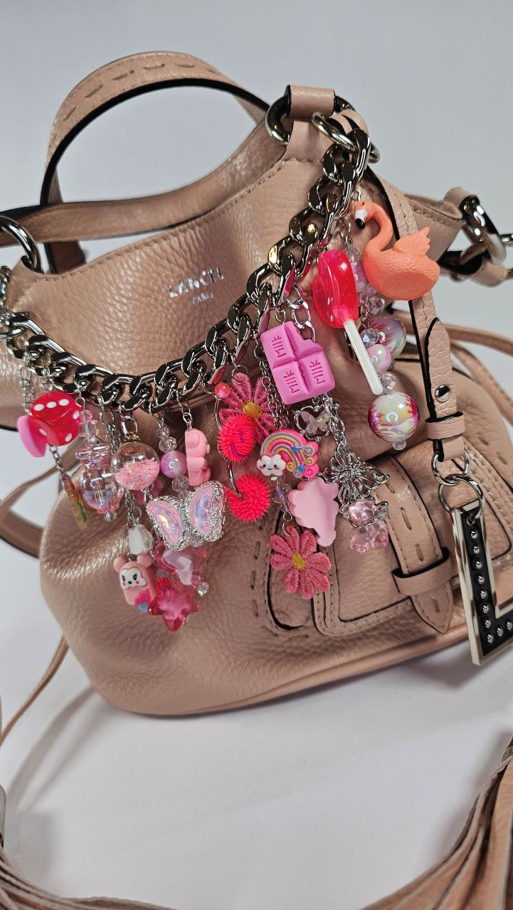 Rainbow Bag Charm Sweet Pink