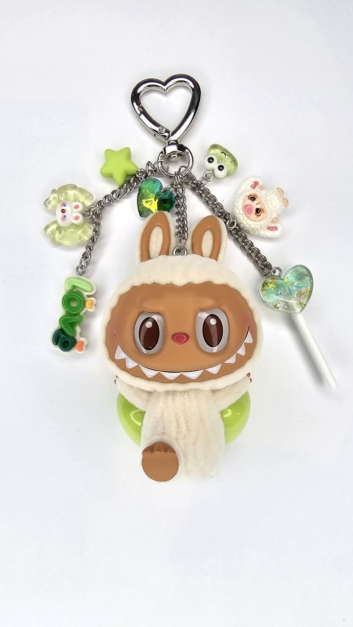 Porte-clé Labubu Lazy Yoga Lay Down