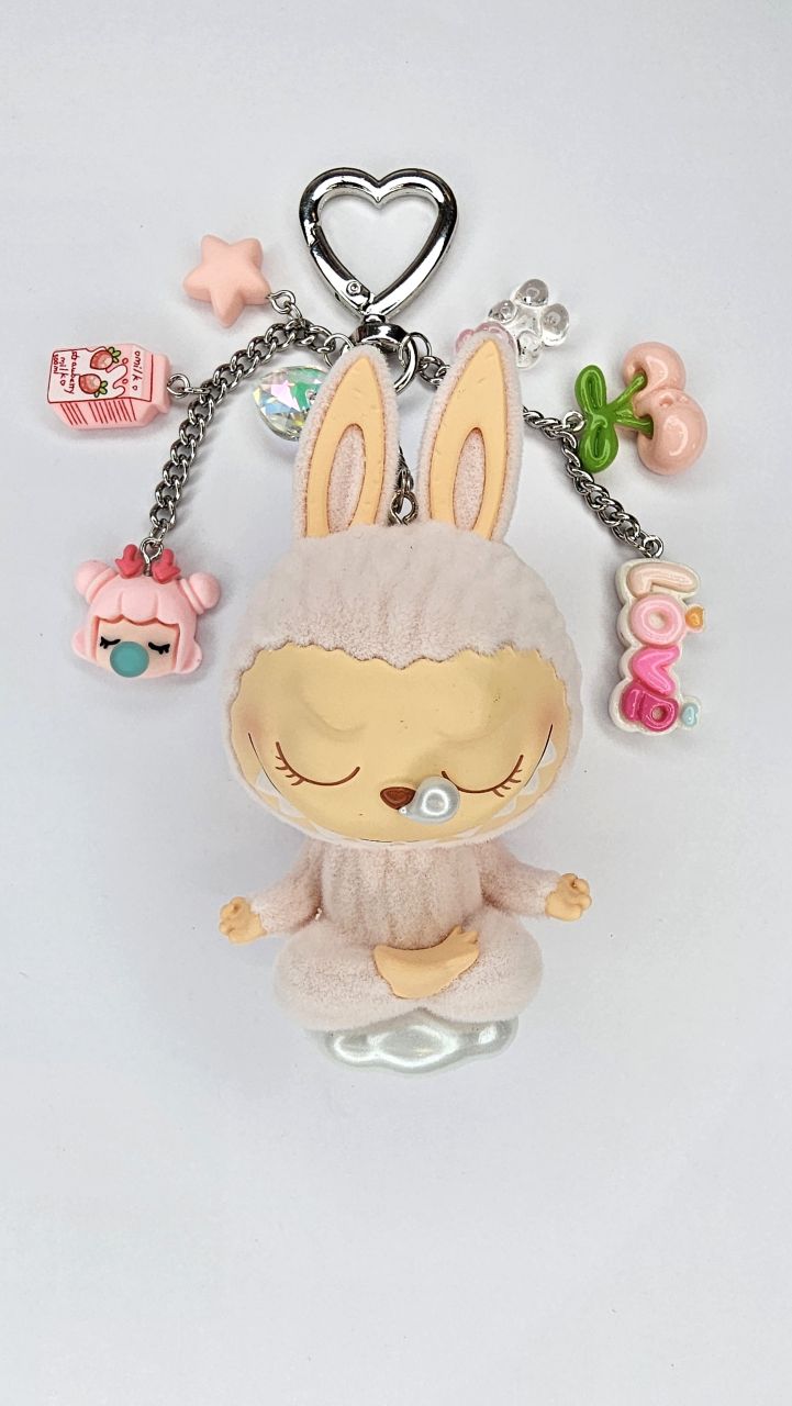 Porte-clé Labubu Lazy Yoga Sleeping