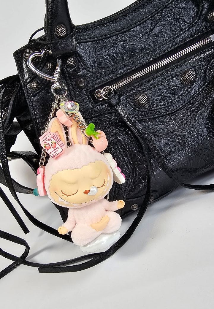 Porte-clé Labubu Lazy Yoga Sleeping