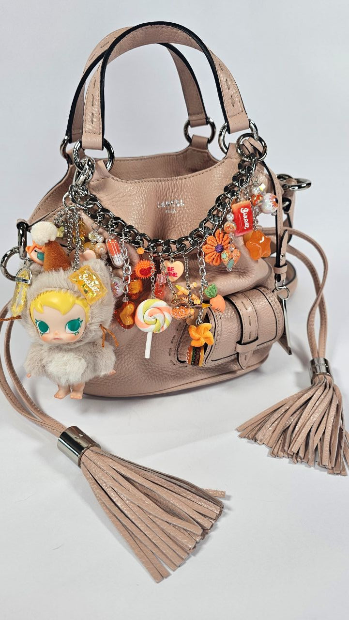 Rainbow Bag Charm Solar Orange