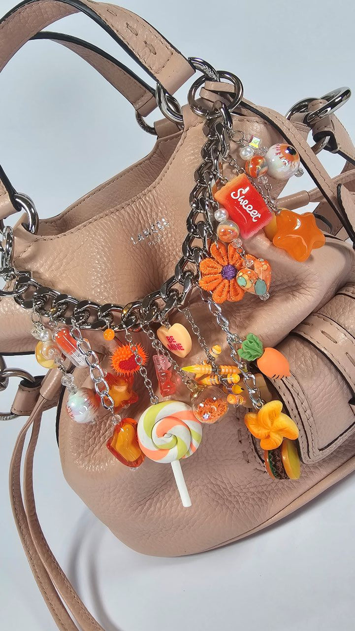 Rainbow Bag Charm Solar Orange