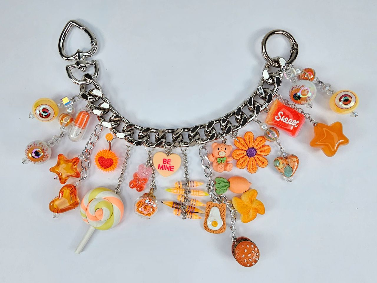 Rainbow Bag Charm Solar Orange