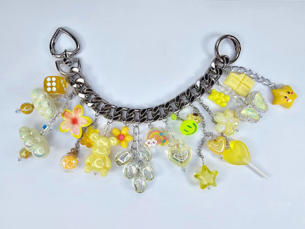 Rainbow Bag Charm Golden Yellow