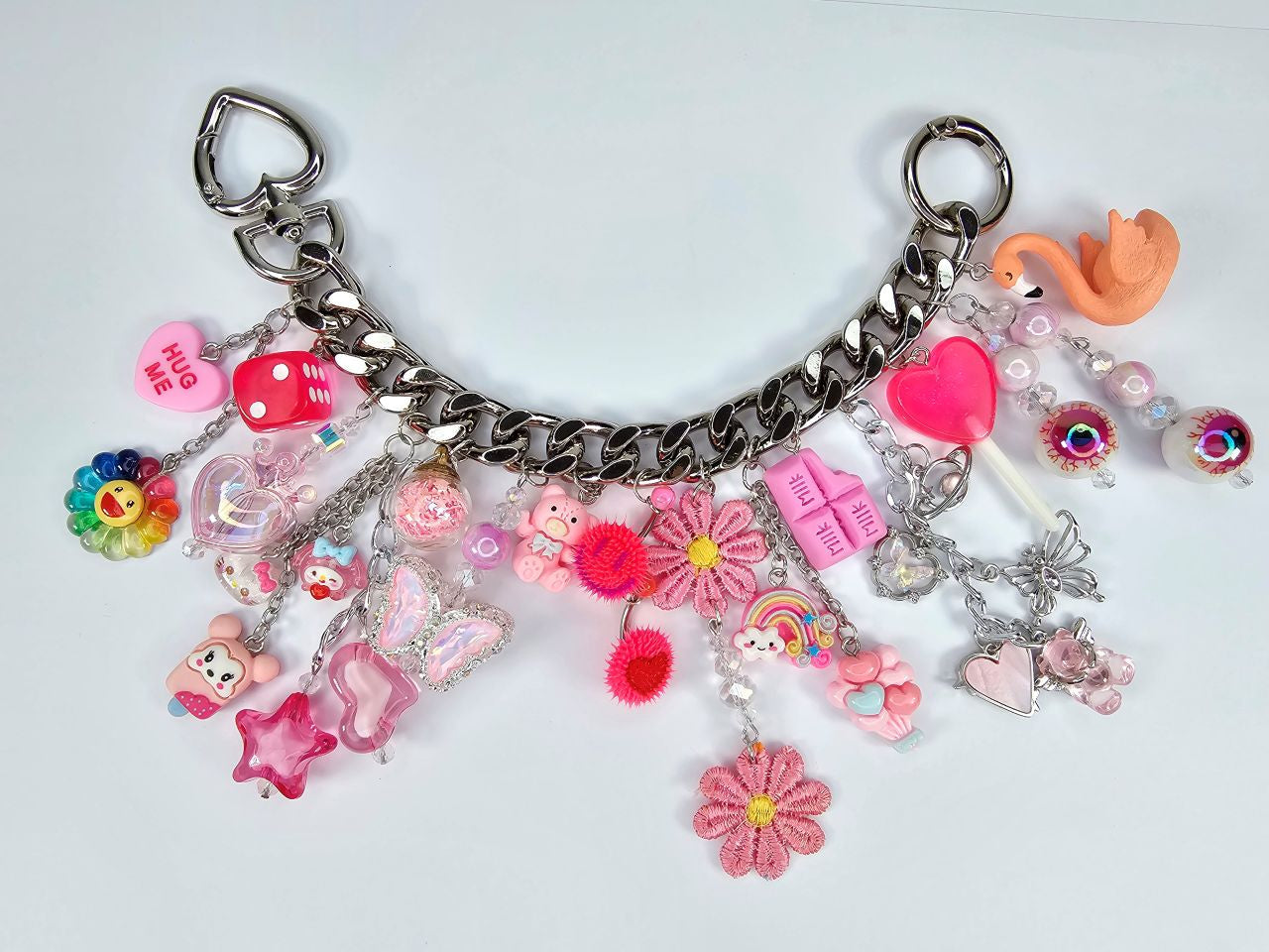 Rainbow Bag Charm Sweet Pink