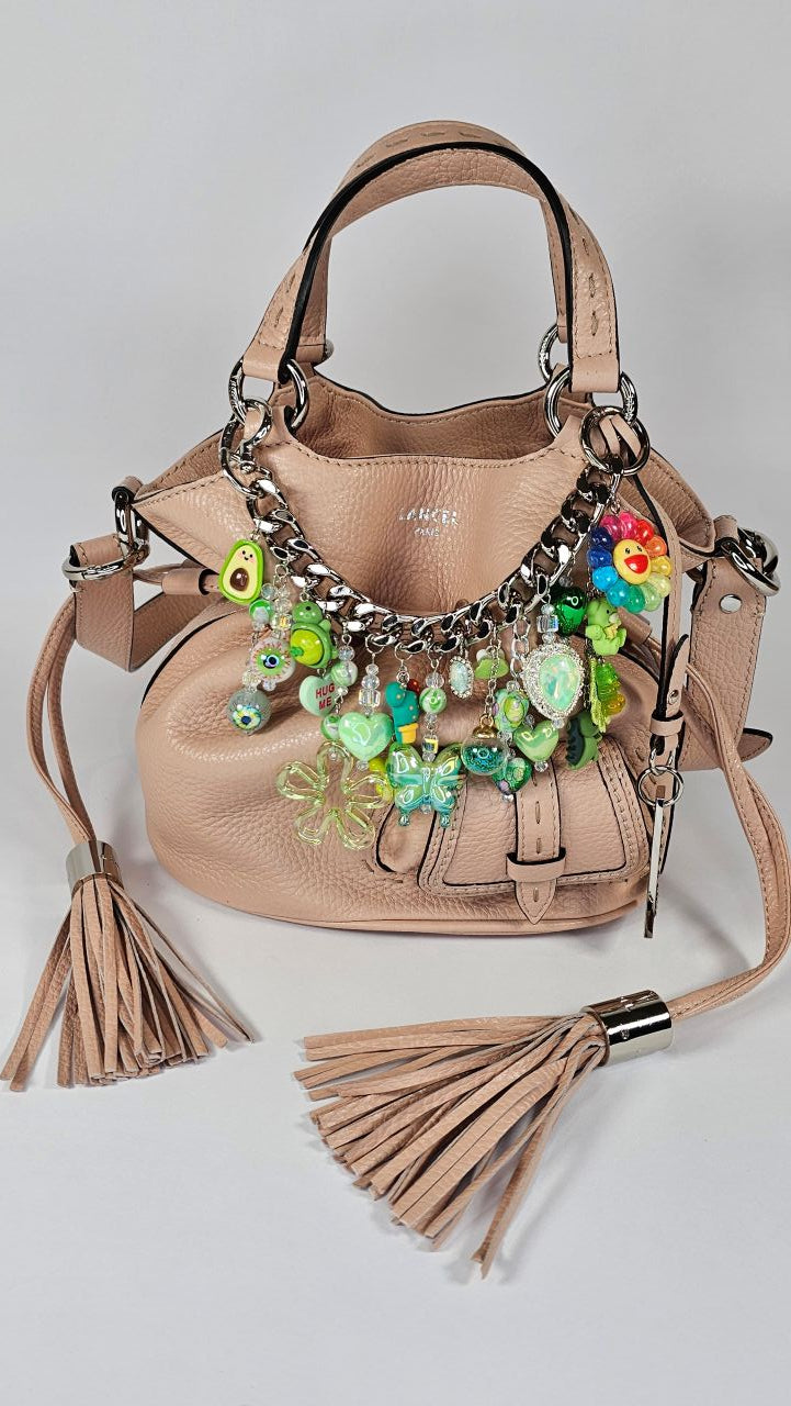 Rainbow Bag Charm Emerald Green