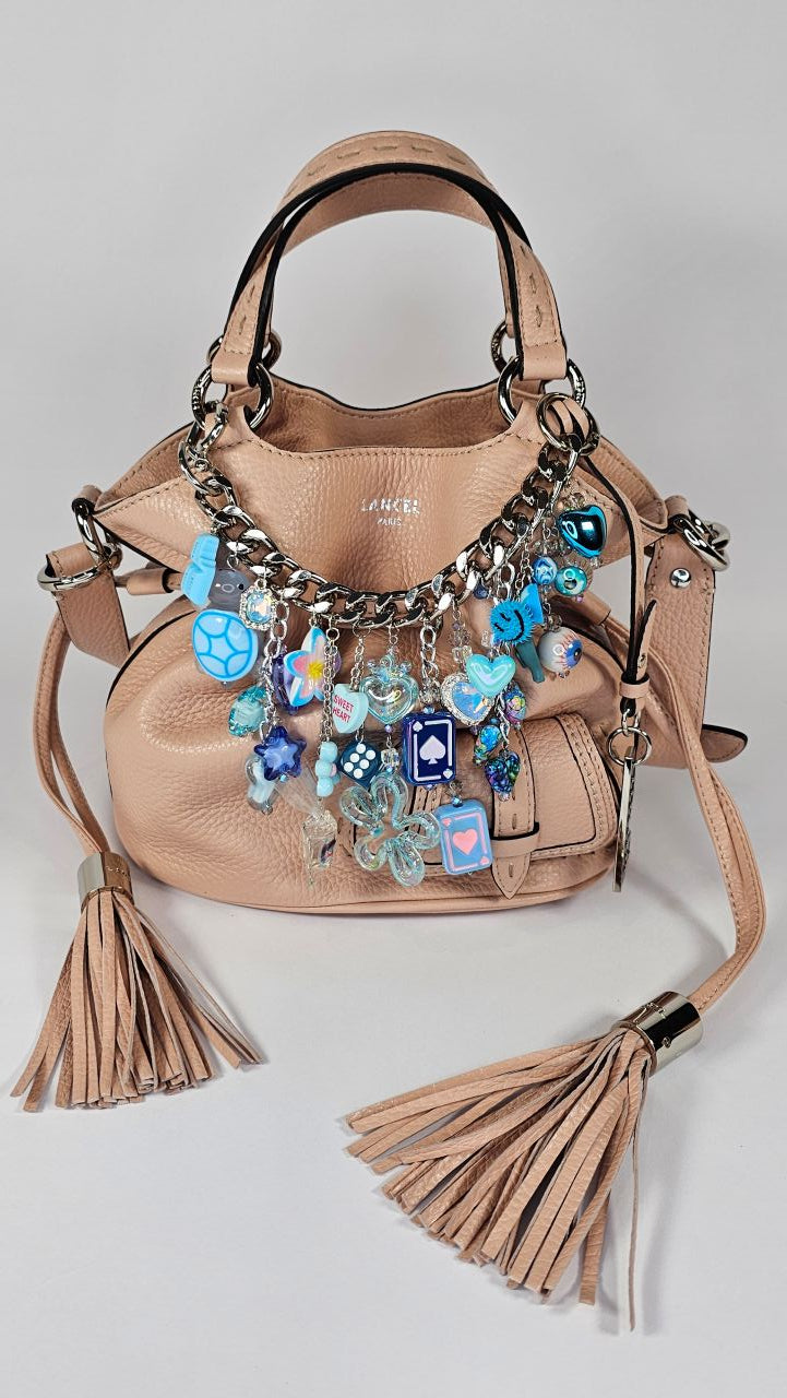 Rainbow Bag Charm Ocean Blue